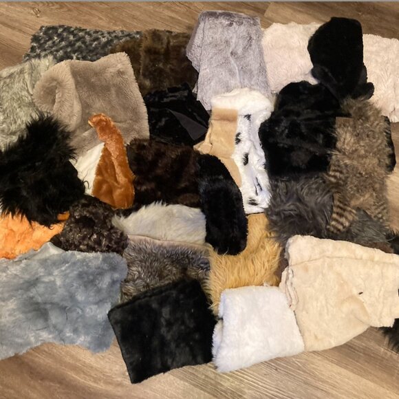 10 Pound Lot of Faux Fur Fabric Remnants! Soft High Quality Animal Prints/Solids - Picture 1 of 9